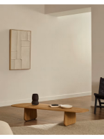 BROOKLYN 147x65 Couchtisch aus massivem Natureichenholz