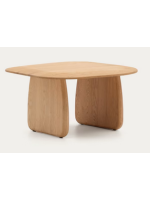 FRIDA 71x70 coffee table in solid natural oak wood