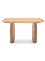 FRIDA 71x70 coffee table in solid natural oak wood