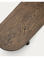 CORTON tavolino 147x65 in legno massello di rovere finitura scura