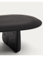 LEDRA 147x65 Couchtisch aus massives Eichenholz in Schwarz Finish