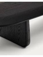 LEDRA 147x65 Couchtisch aus massives Eichenholz in Schwarz Finish