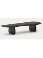 LEDRA 147x65 Couchtisch aus massives Eichenholz in Schwarz Finish