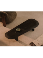 LEDRA tavolino 147x65 in legno massello di rovere finitura nera