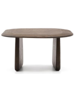 ANORA 71x70 Couchtisch aus massives Eichenholz in dunklem Finish