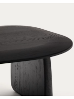 SAHARA 71x70 Couchtisch aus massives Eichenholz in Schwarz Finish