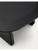 SAHARA 71x70 Couchtisch aus massives Eichenholz in Schwarz Finish