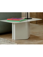 GLEM Couchtisch aus hellgrau Metall im Wohndesign