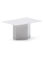GLEM table basse en métal gris clair de design
