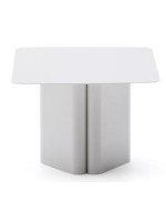 GLEM Couchtisch aus hellgrau Metall im Wohndesign