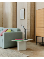 GLEM Couchtisch aus hellgrau Metall im Wohndesign