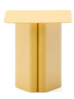 LIPTON table basse en métal jaune de design