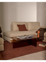 PREMIER Table basse en verre trempé transparent 120x60 cm