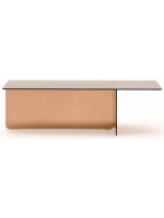 PREMIER Table basse en verre trempé transparent 120x60 cm