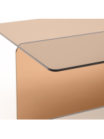 PREMIER tavolino 120x60 cm in vetro temperato marrone