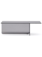 MENFIS Table basse en verre trempé transparent 120x60 cm