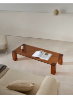 CROSSING  Table basse en verre trempé transparent 140x60 cm
