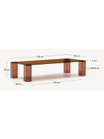 CROSSING 140x60 cm transparent tempered glass coffee table