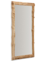 BARTIK Miroir 105x200 avec cadre en bois naturel