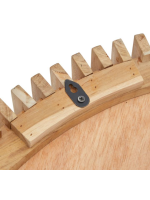 CALONS Spiegel aus massivem Teakholz mit Ø 100 oder Ø 60 cm