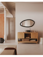 MELBUN 60x110 wooden mirror with black finish