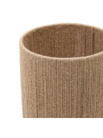 SPOT lampa de table en bois d'acacia massif avec finition foncée et fibre de jute naturelle