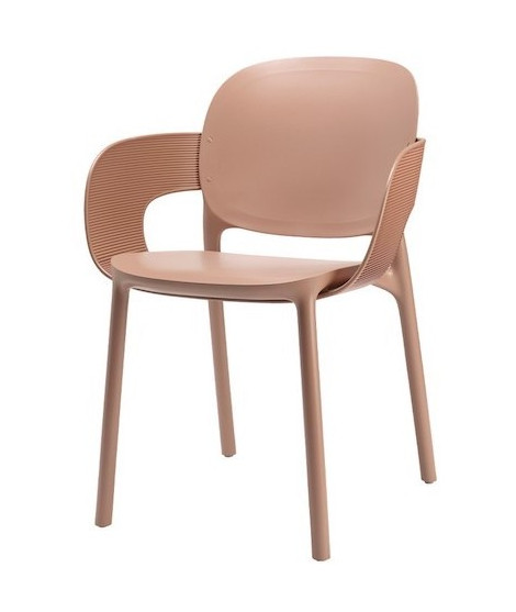 HUG sedia con braccioli scelta colore in tecnopolimero impilabile per interno o esterno casa bar ristoranti