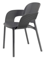 HUG sedia con braccioli scelta colore in tecnopolimero impilabile per interno o esterno casa bar ristoranti