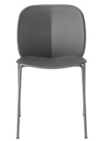 MENTHA chair color choice in technopolymer and painted steel stackable for indoor or outdoor home bar restaurants