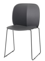 MENTHA sled chair color choice in technopolymer and painted steel stackable for indoor or outdoor home bar restaurants