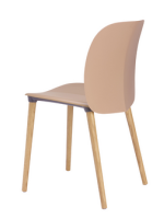 NATURAL MENTHA chair choice of color in technopolymer and legs in natural wood for indoor home bar restaurants