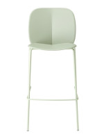 MENTHA stool h75 or 65 cm choice of colour in technopolymer and painted steel stackable for indoors or outdoors