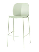 MENTHA Hocker H75 oder 65 cm Farbauswahl aus Technopolymer und lackiertem Stahl stapelbar für drinnen und draußen