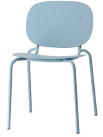 SISI chair choice of color in galvanized and painted steel stackable for indoor or outdoor home bar restaurants