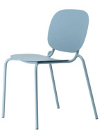 SISI chair choice of color in galvanized and painted steel stackable for indoor or outdoor home bar restaurants