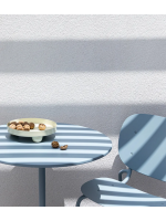 SISI chair choice of color in galvanized and painted steel stackable for indoor or outdoor home bar restaurants