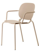 SISI Silla con reposabrazos elección de color en acero galvanizado y pintado apilable para interior o exterior