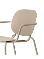 SISI chair with armrests choice of color in galvanized and painted steel stackable for indoor or outdoor home bar restaurants