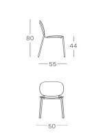 SISI DOTS chaise choix de couleur en acier galvanisé et peint empilable pour intérieur ou extérieur maison bar restaurants