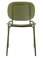 SISI DOTS chaise choix de couleur en acier galvanisé et peint empilable pour intérieur ou extérieur maison bar restaurants