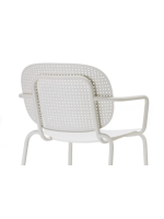 SISI DOTS Silla con reposabrazos elección de color en acero galvanizado y pintado apilable para interior o exterior
