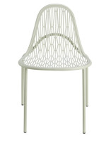 MALVASIA chair choice of color in galvanized and painted steel stackable for indoor or outdoor home bar restaurants