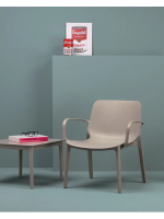 GINEVRA LOUNGE scelta colore in tecnopolimero poltrona per casa giardino bar ristoranti scuole biblioteche