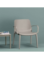 GINEVRA LOUNGE choice of color in technopolymer armchair for home garden bar restaurants schools libraries