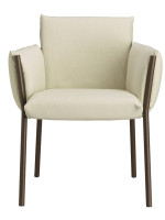 BREZZA fauteuil en tissu déhoussable et pieds en acier choix de couleurs pour extérieur et intérieur