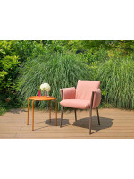 BREZZA LOUNGE poltrona in tessuto sfoderabile e gambe in acciaio scelta colore per esterno e interno