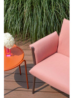 BREZZA LOUNGE poltrona in tessuto sfoderabile e gambe in acciaio scelta colore per esterno e interno