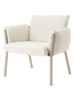 BREZZA LOUNGE armchair in removable fabric and steel legs color choice for outdoor and indoor