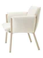BREZZA LOUNGE Sillón en tejido desenfundable y patas de acero color a elegir para exterior e interior