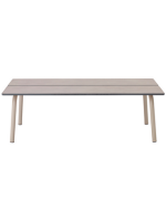 BREZZA 110x55 coffee table steel legs and top in laminate or concrete choice of colour for indoors and outdoors